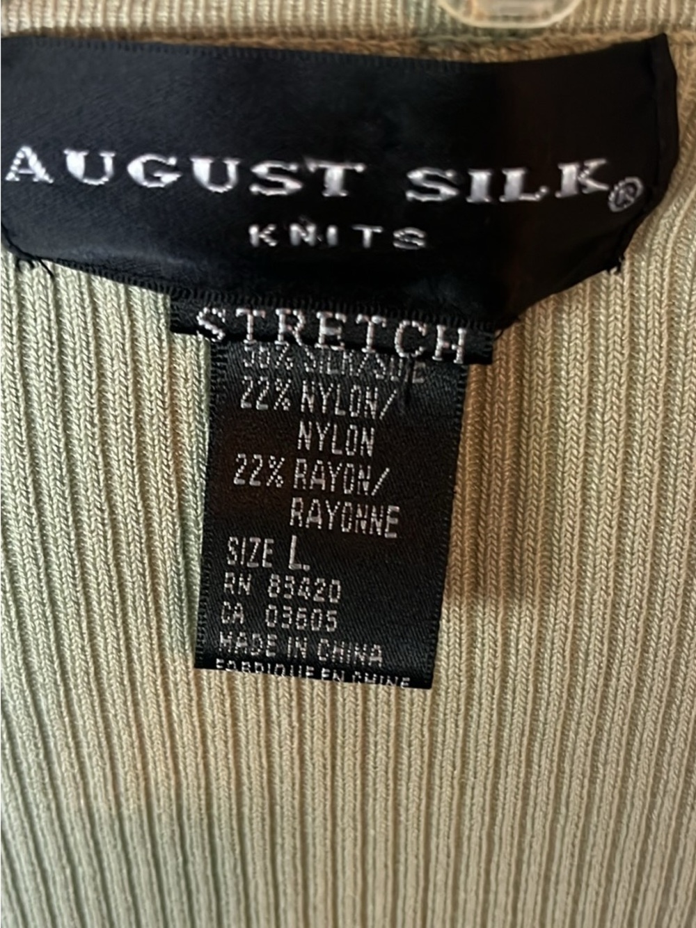 august silk Light Sage Ribbed Button-Front Cardigan - Picture 2 of 4